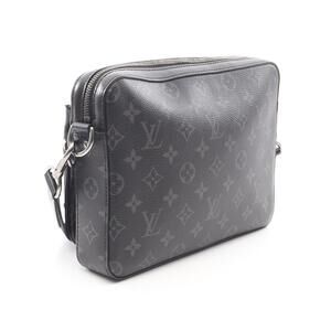 Louis Vuitton Messenger Gray Black Leather Eclipse Bag Trio Shoulder